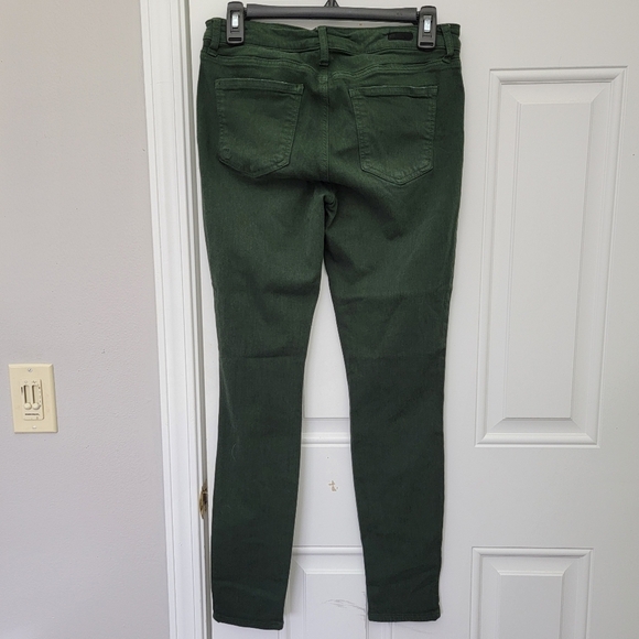 Kut From The Kloth Mia Toothpick Ankle Skinny Hunter Green Denim Jeans Size 6 - Picture 4 of 15